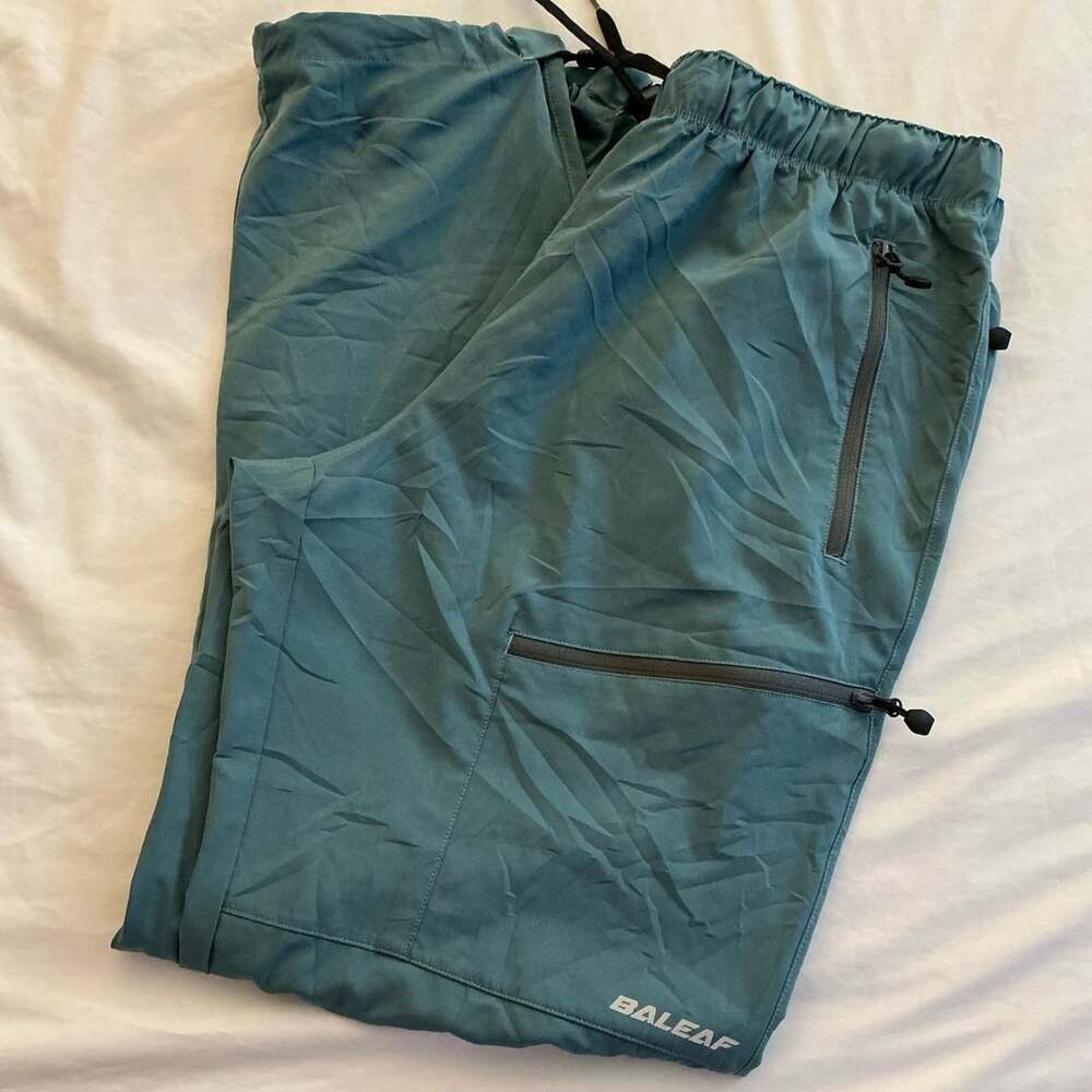 BALEAF Hiking Pants Size L Teal Quick Dry Lightweight